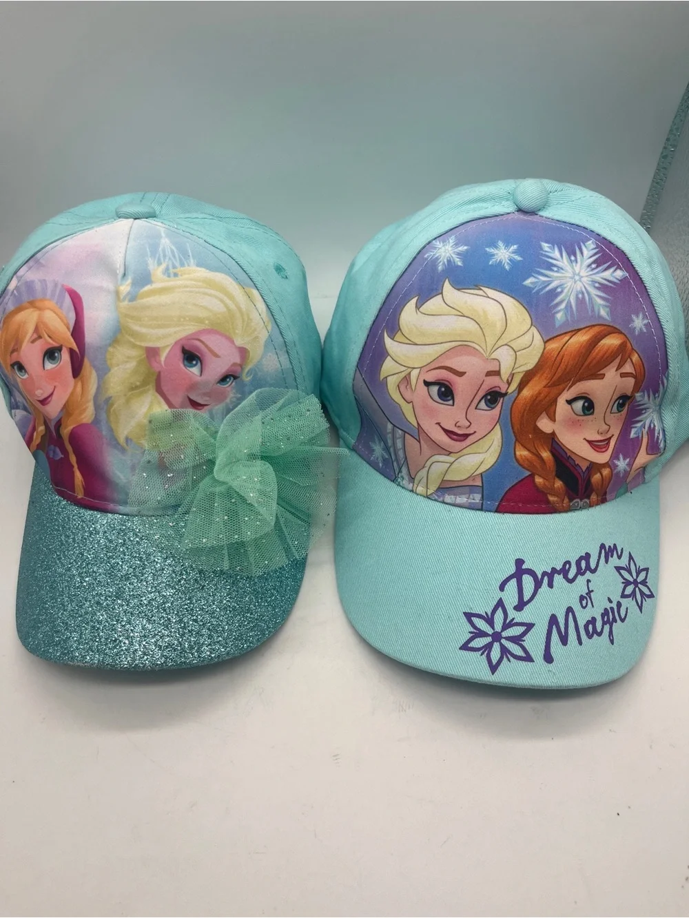 2X Disney Girls' Frozen Baseball Cap Princess Elsa and Anna Curved